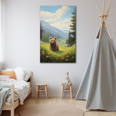 Tableau Toile Ours Enfant